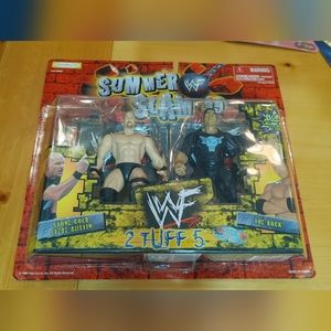 JAKKS SUMMER SLAM 99 2 TUFF 5 STONE COLD STEVE AUSTIN & Dwayne THE ROCK Johnson